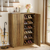 7-Tier Shoe Cabinet, 24 Pairs Shoe Storage Organizer with Fluted Doors 3