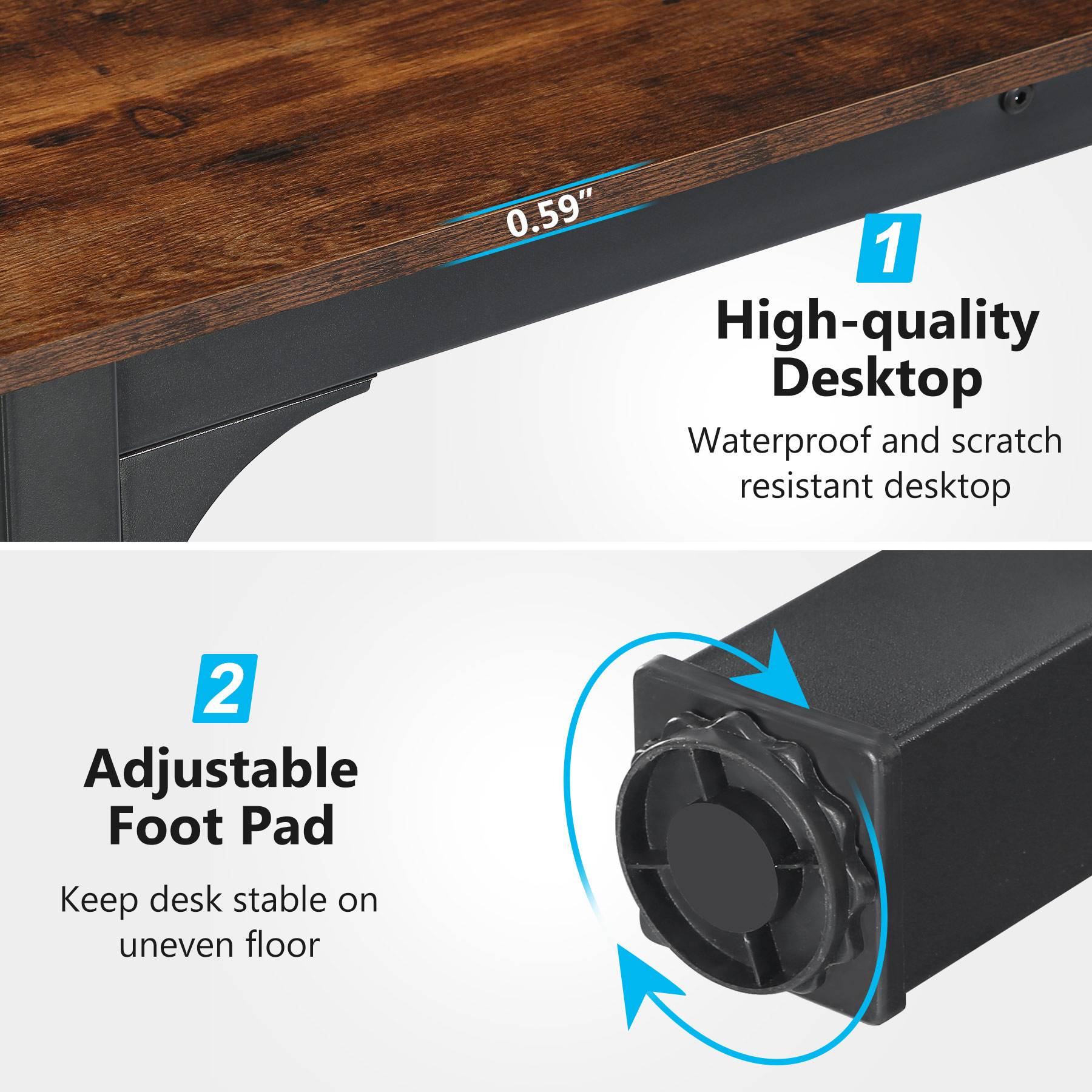 78.7" Rectangle Executive Desk,  Computer Desk 6FT Conference Table