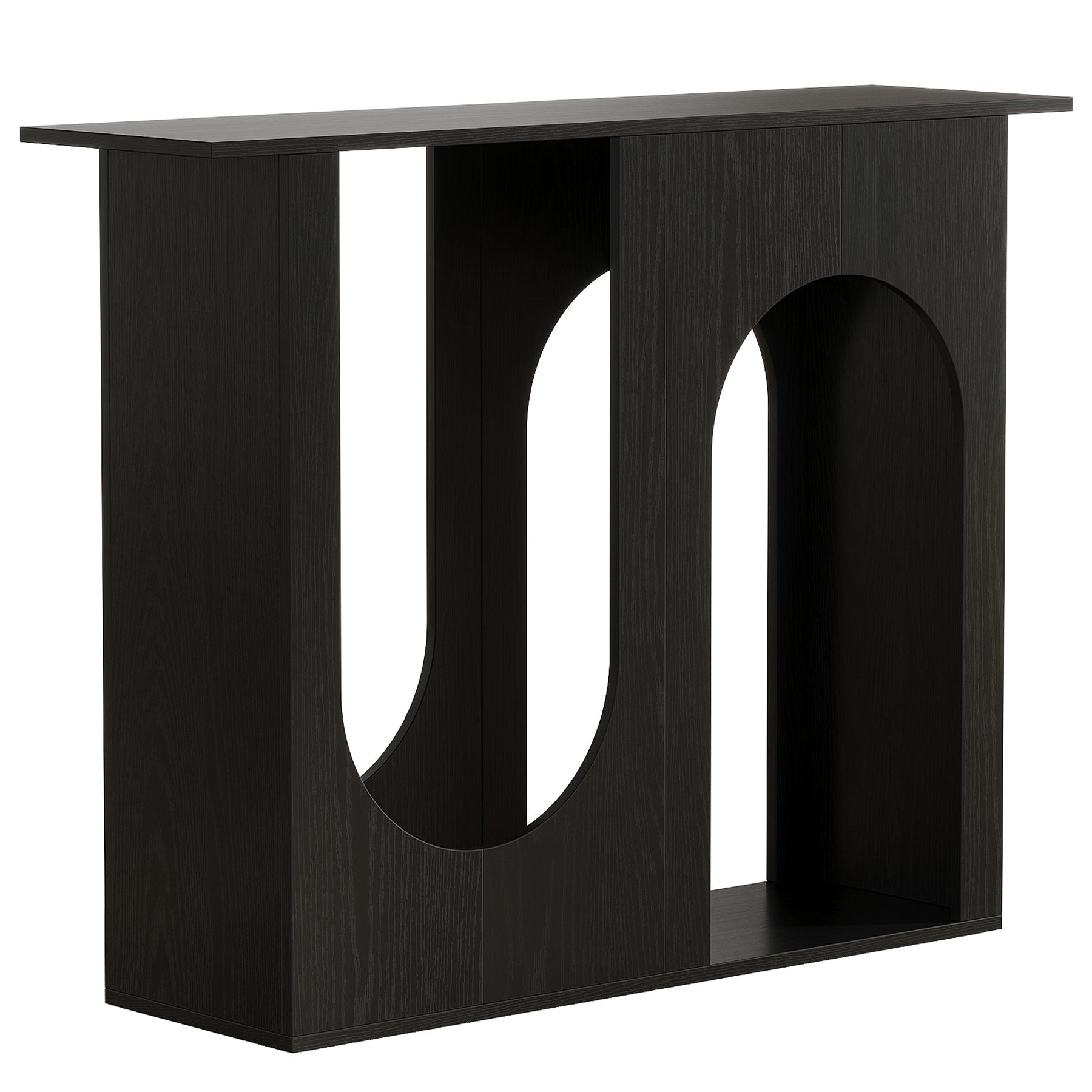 39.4" Console Table, Narrow Sofa Table Behind Couch with Arched Design Tribesigns