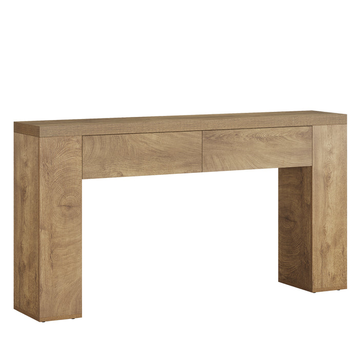 Tribesigns 160cm console table, slim hallway table with 2 drawers