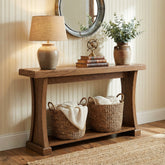 63” 2-Tier Console Table, Narrow Entryway Sofa Table with Storage Shelf 3