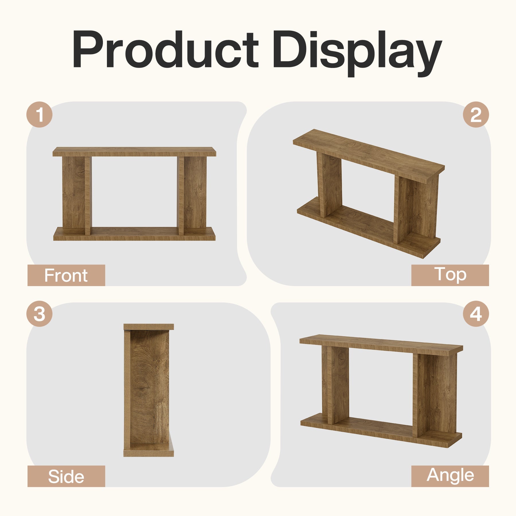 140cm Console Table, 2-Tier Farmhouse Entryway Sofa Table Behind Couch