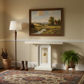 100cm Console Table, Modern Sofa Entryway Table with Gold Decor 3