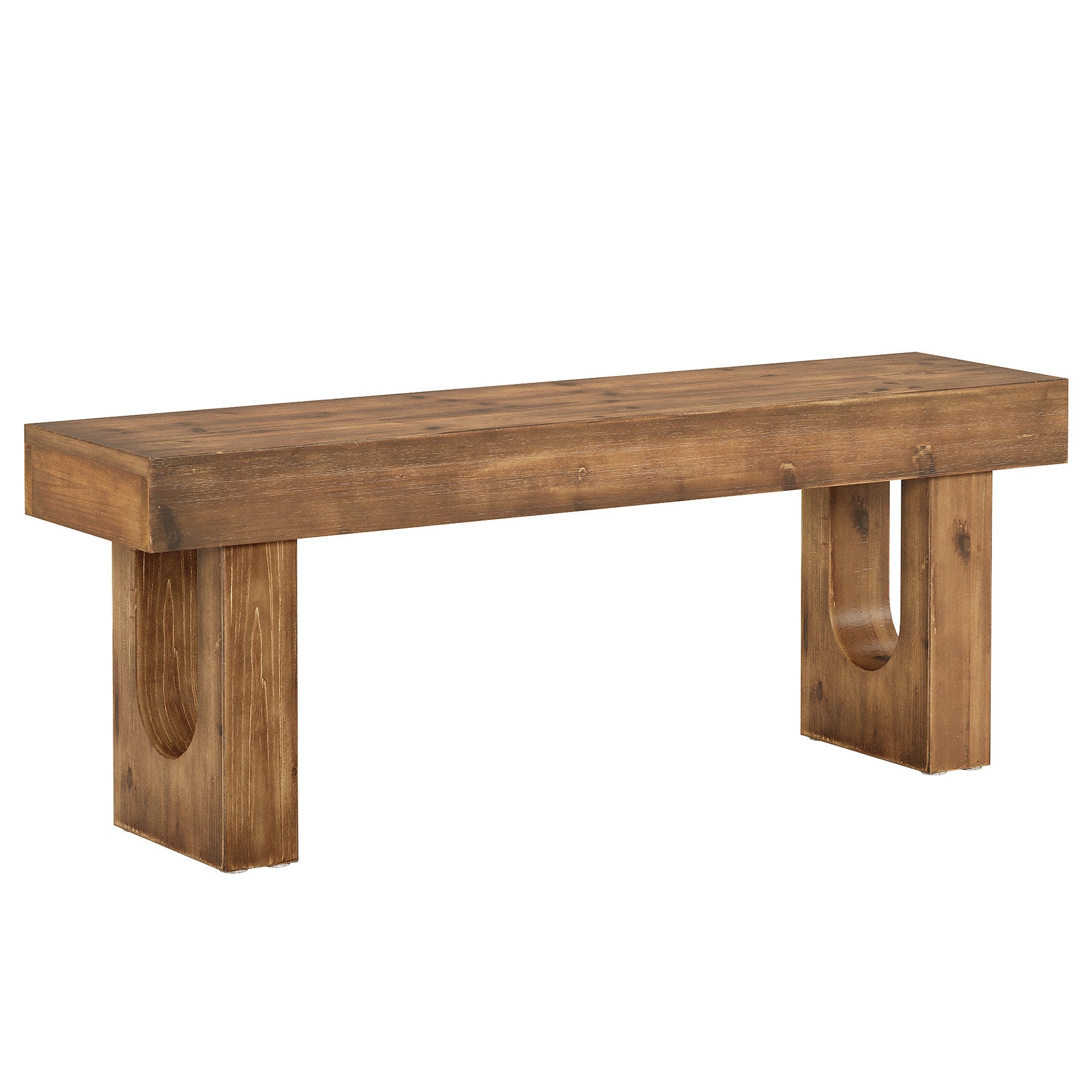 47" Wood Dining Bench, Farmhouse Kitchen Table Bench with Sturdy Legs (Only Bench)