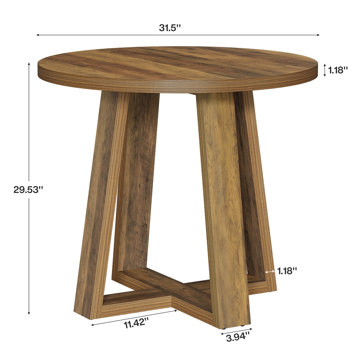 80cm Conference Table, Farmhouse Home Office Meeting Desk for 2-4
