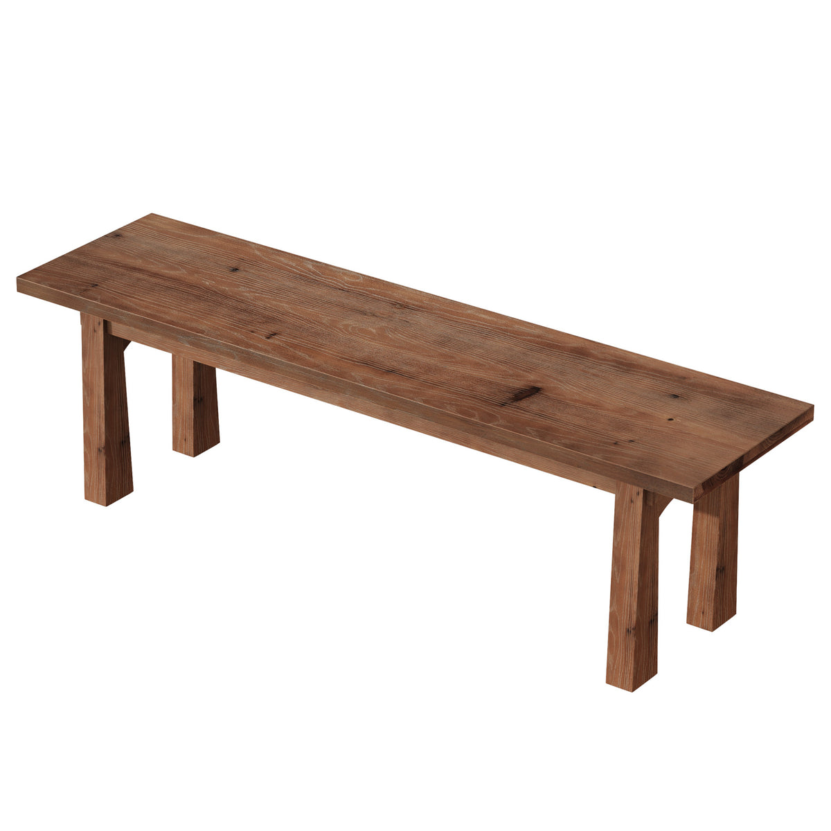 140cm Entryway Bench, Solid Wood Farmhouse Shoe Bench for Hallway & End of Bed