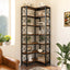 7-Tier Corner Bookshelf  Display Storage Rack