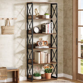 70" 6-Tier Floor Standing Bookcase, Concise Style with Open Shelves 3