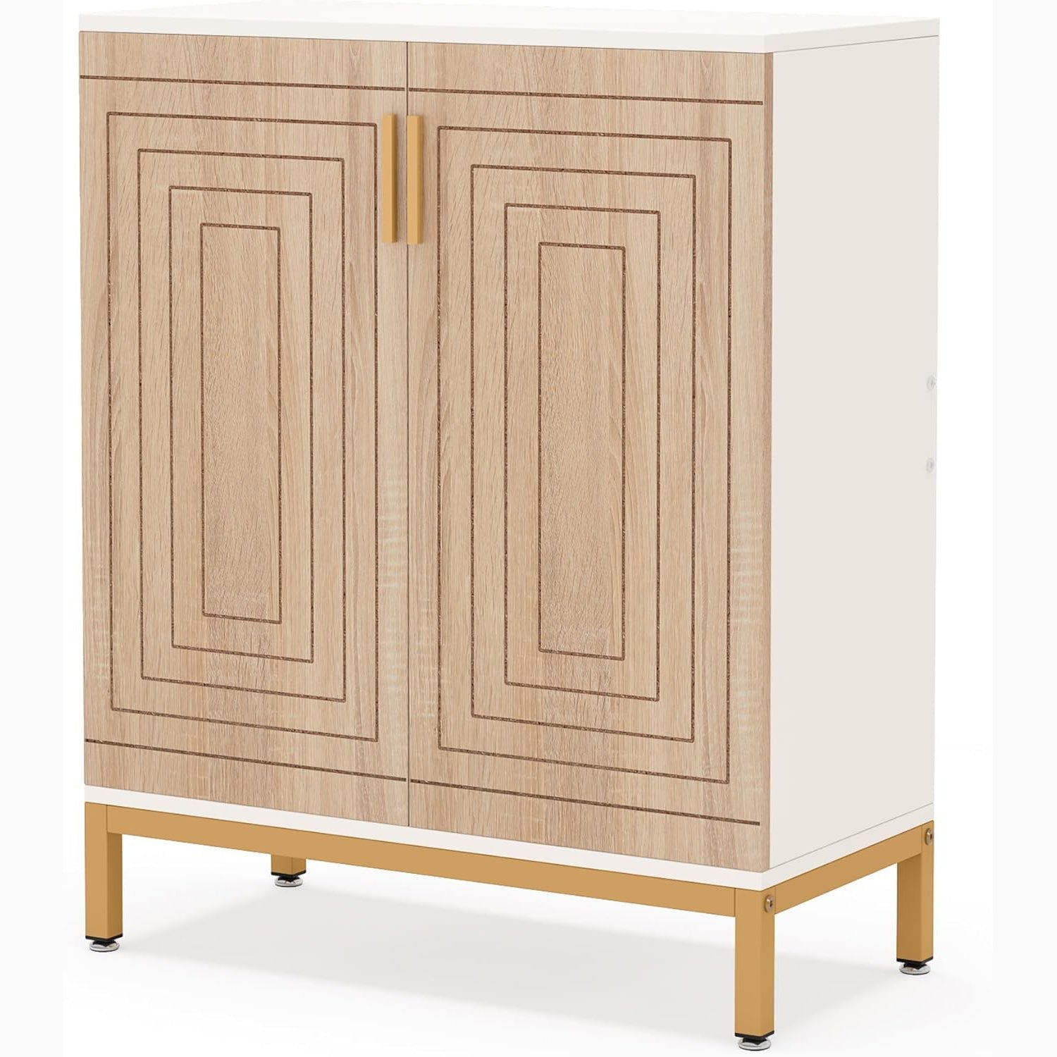 20-Pair Shoe Storage Cabinet with Doors, 6-Tier Freestanding Entryway Organizer Rack