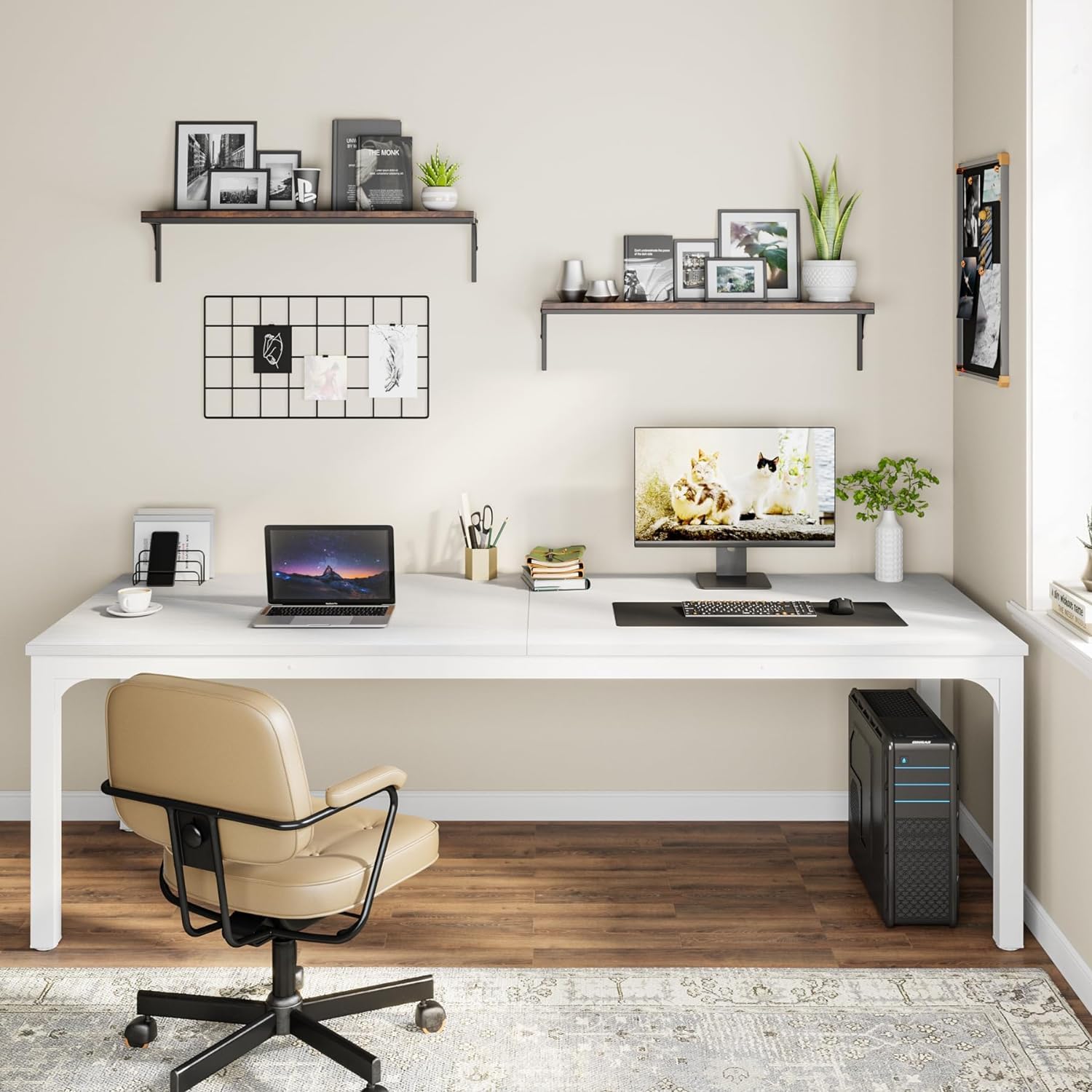 78.7" Rectangle Executive Desk,  Computer Desk 6FT Conference Table