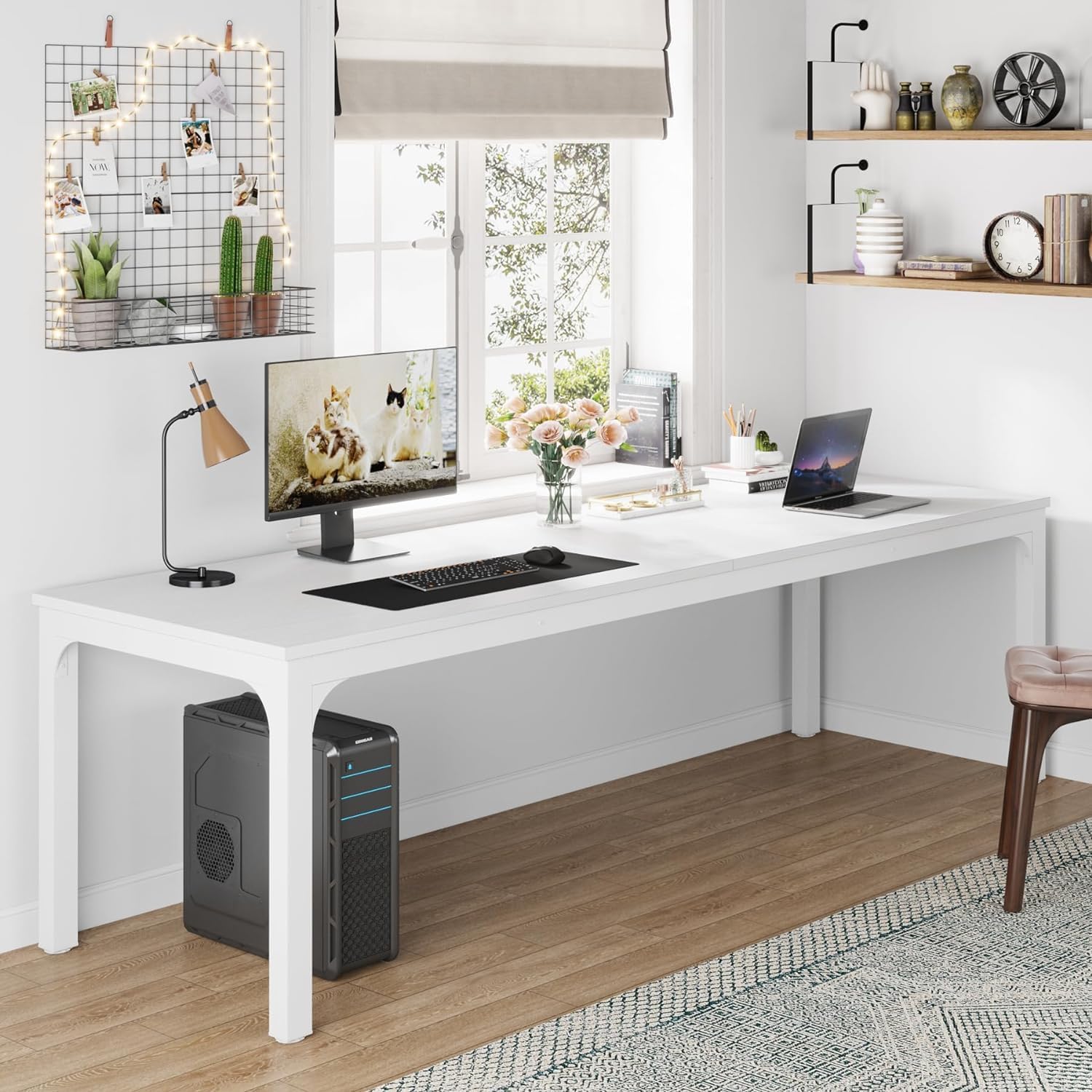 78.7" Rectangle Executive Desk,  Computer Desk 6FT Conference Table
