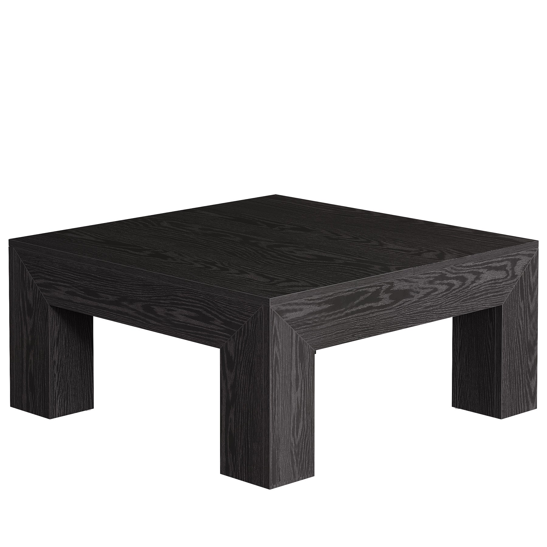 39" Square Farmhouse Coffee Table, Tea Table with Sturdy Wood Legs