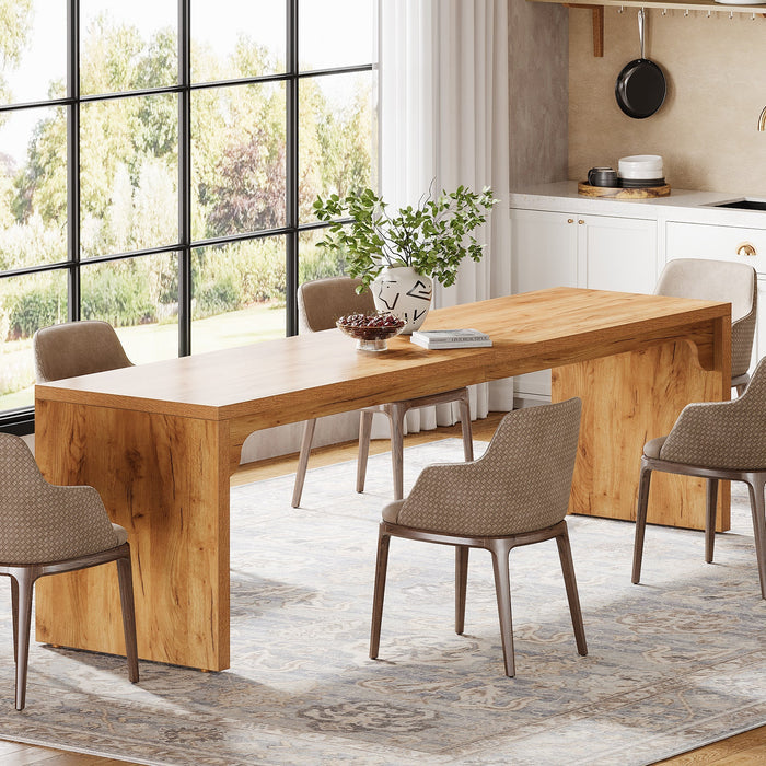 180 cm Tribesigns Dining Table, Modern Kitchen Table with Sturdy Base