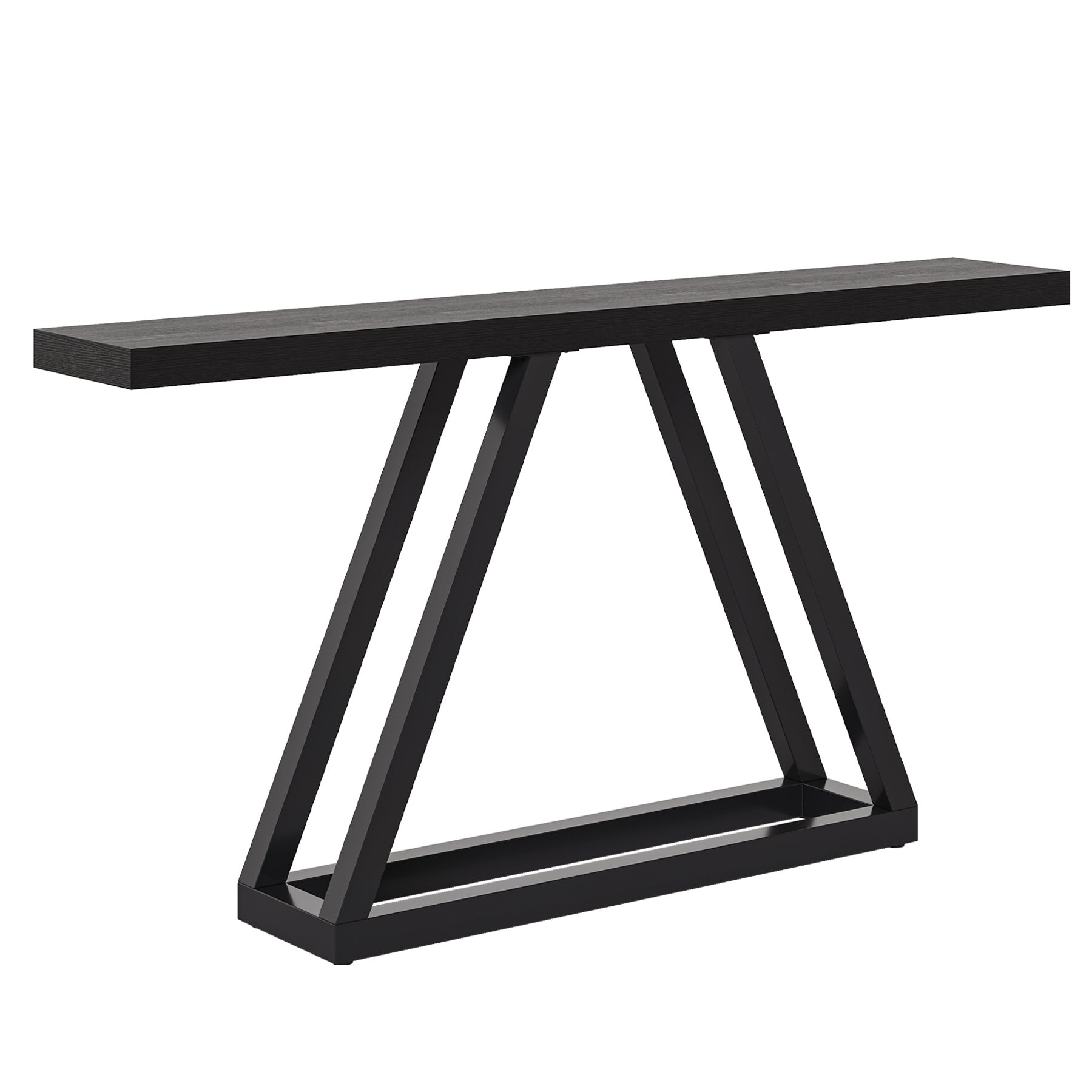 63" Console Table, Modern Sofa Table Entryway Table with Metal Frame