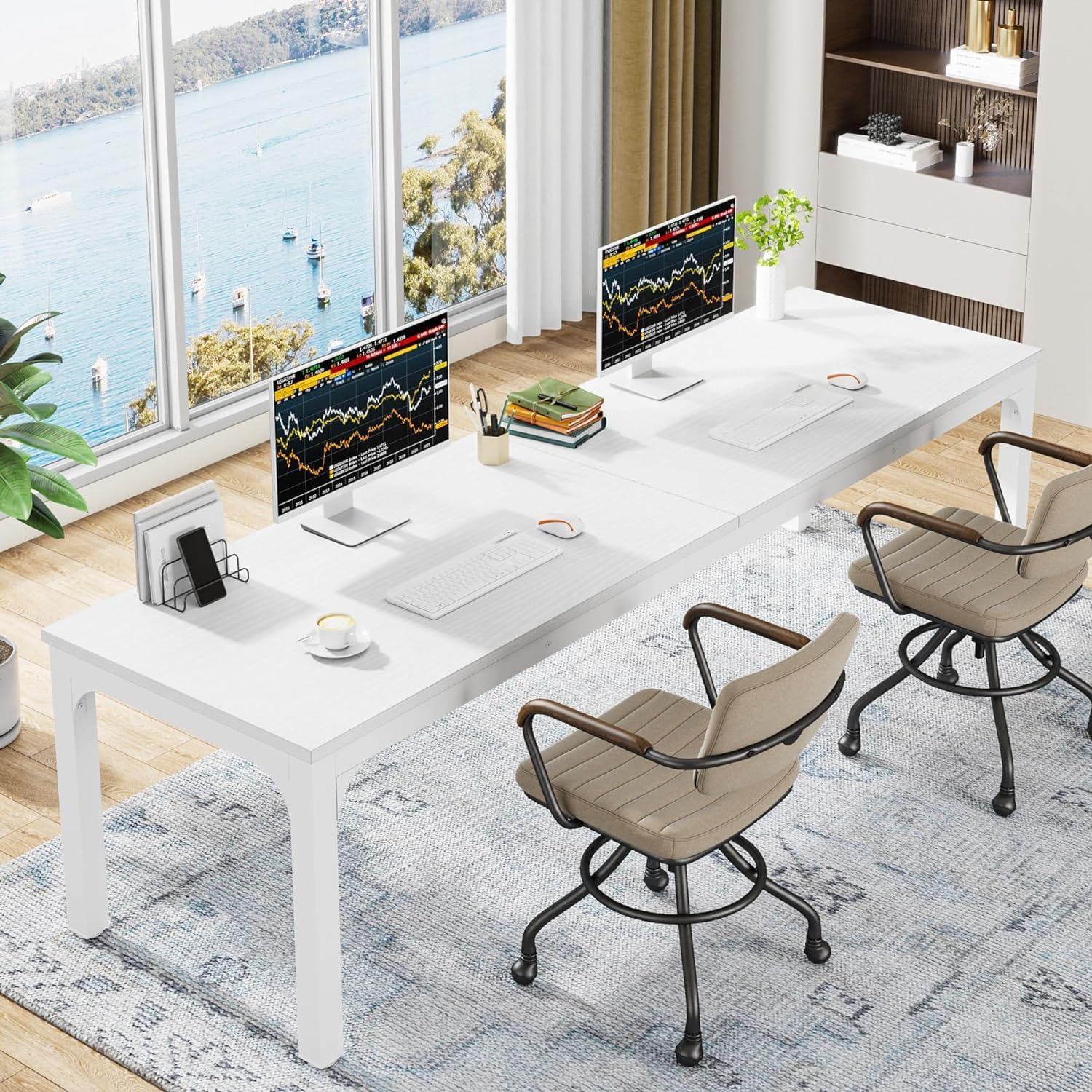 78.7" Rectangle Executive Desk,  Computer Desk 6FT Conference Table