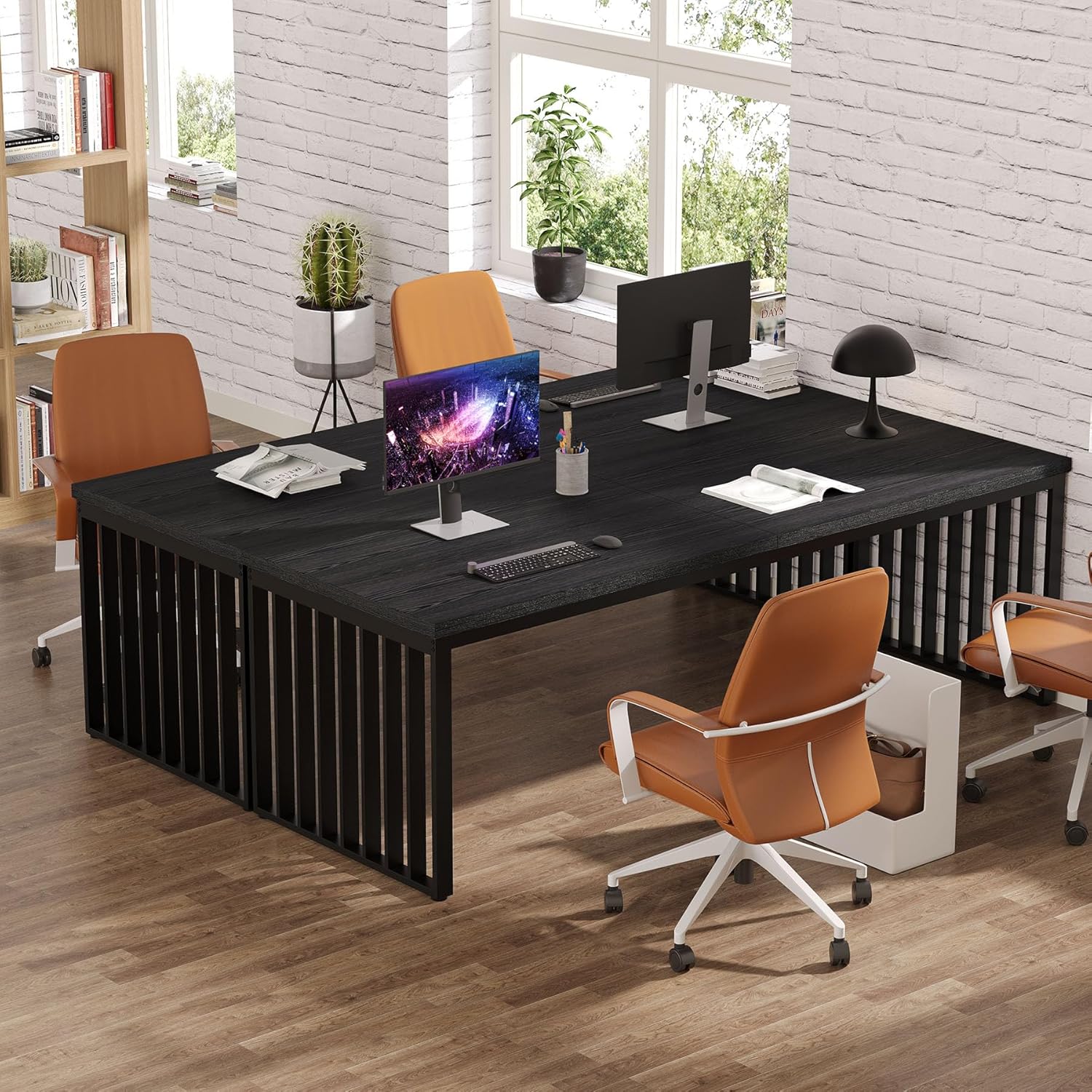 71" Home Office Computer Desk - Heavy Duty Metal Frame Workstation