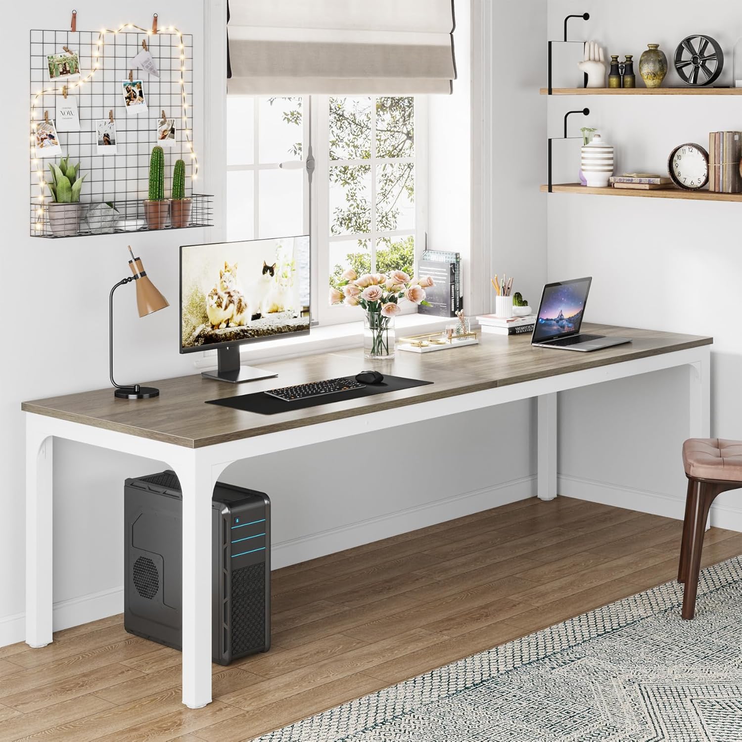 78.7" Rectangle Executive Desk,  Computer Desk 6FT Conference Table