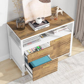 80cm File Cabinet, Lateral Printer Stand with Drawers & Rolling Casters 3