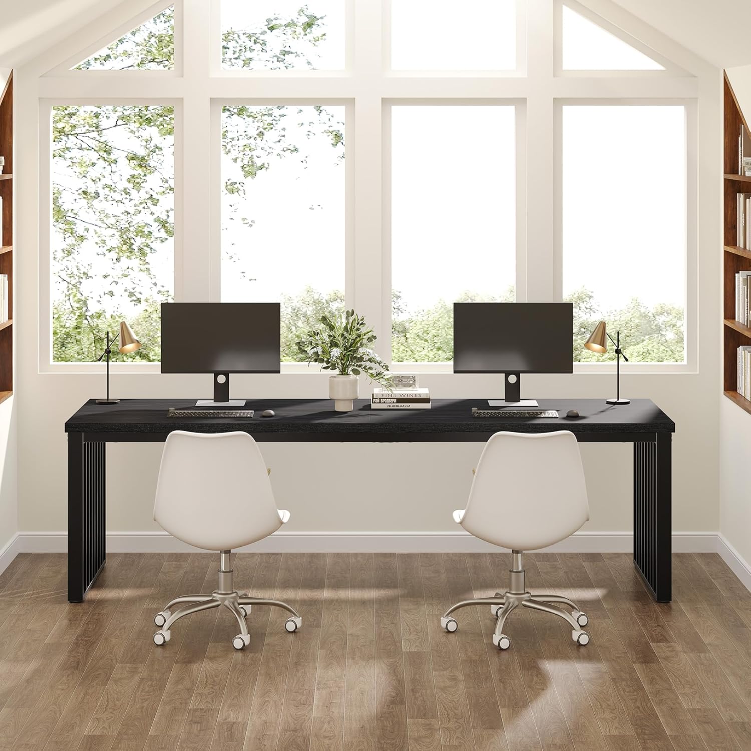 71" Home Office Computer Desk - Heavy Duty Metal Frame Workstation