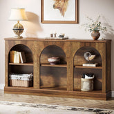 63" Farmhouse Console Table - 3-Tier Sofa Table with Storage 3