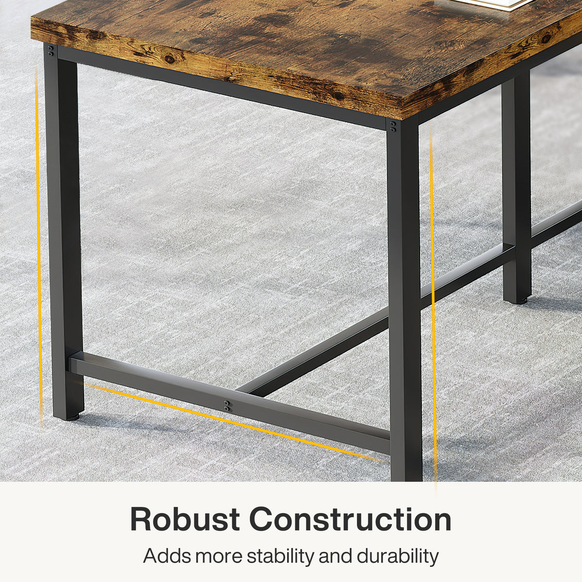 Tribesigns 200cm-long computer desk, office desk for two people