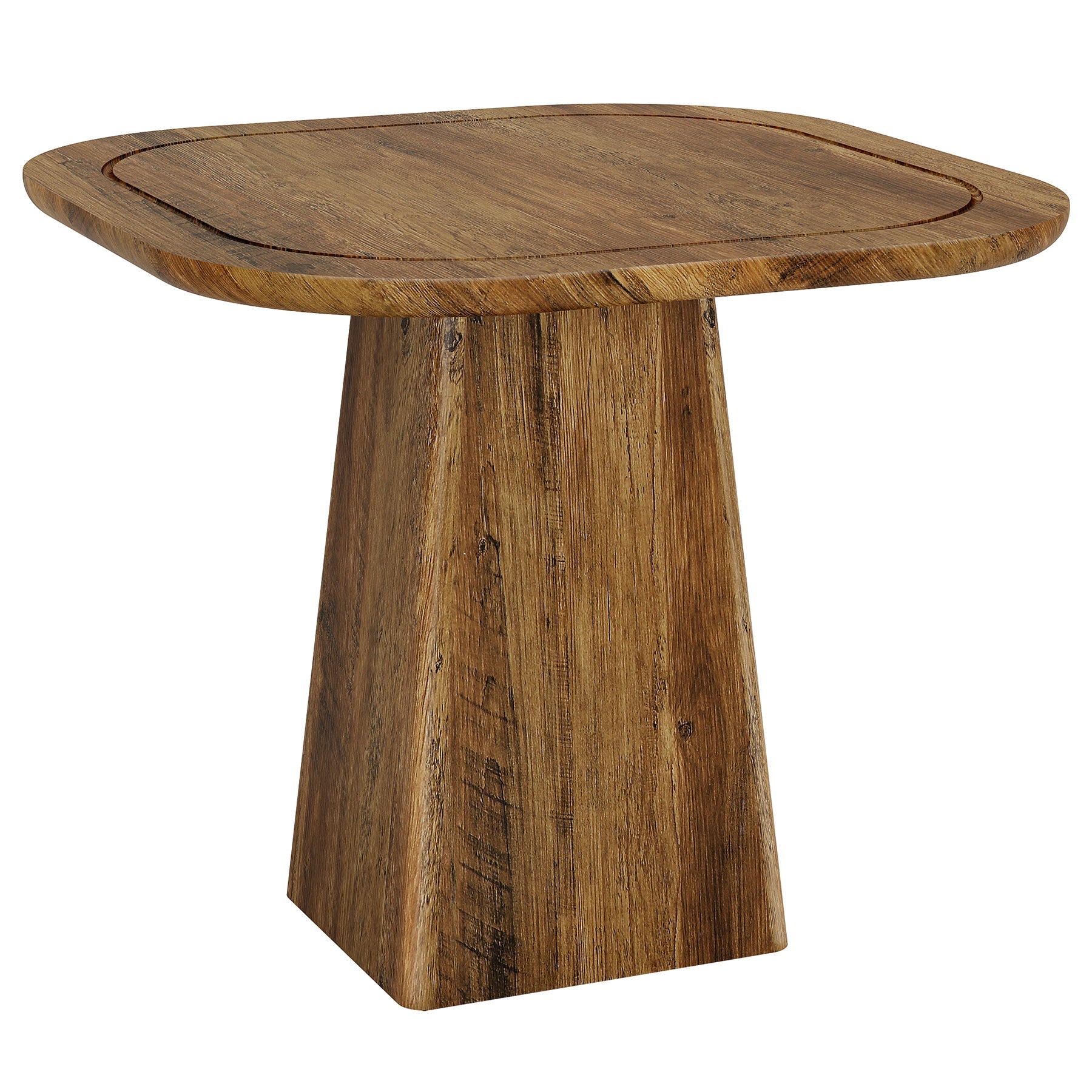31.5" Square Dining Table for 2-4, Kitchen Table with Heavy-Duty Pedestal Base