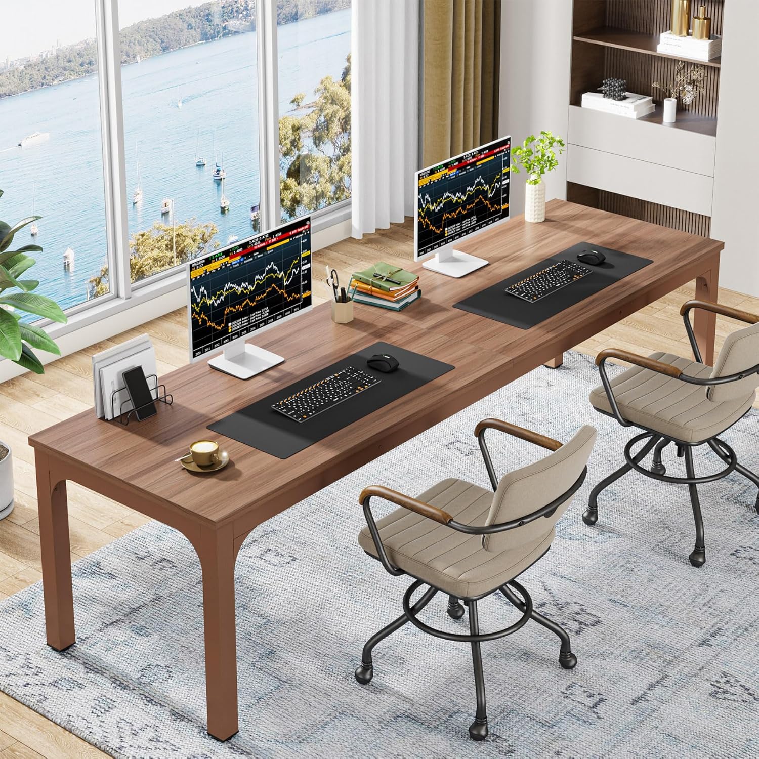 78.7" Rectangle Executive Desk,  Computer Desk 6FT Conference Table