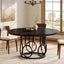 47" Wood Dining Table, Round Kitchen Table for 4-6 People