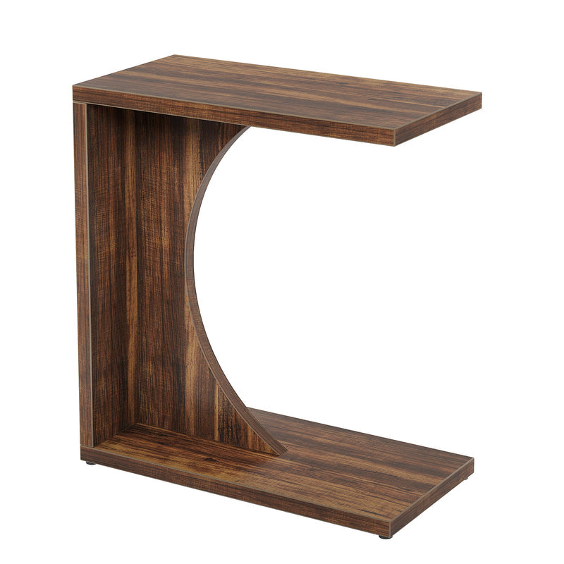 C-Shaped End Table, Sofa Side Table Couch Table for Small Space