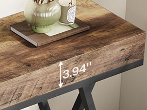 55" Farmhouse Console Table, Sofa Table Wood Entryway Table