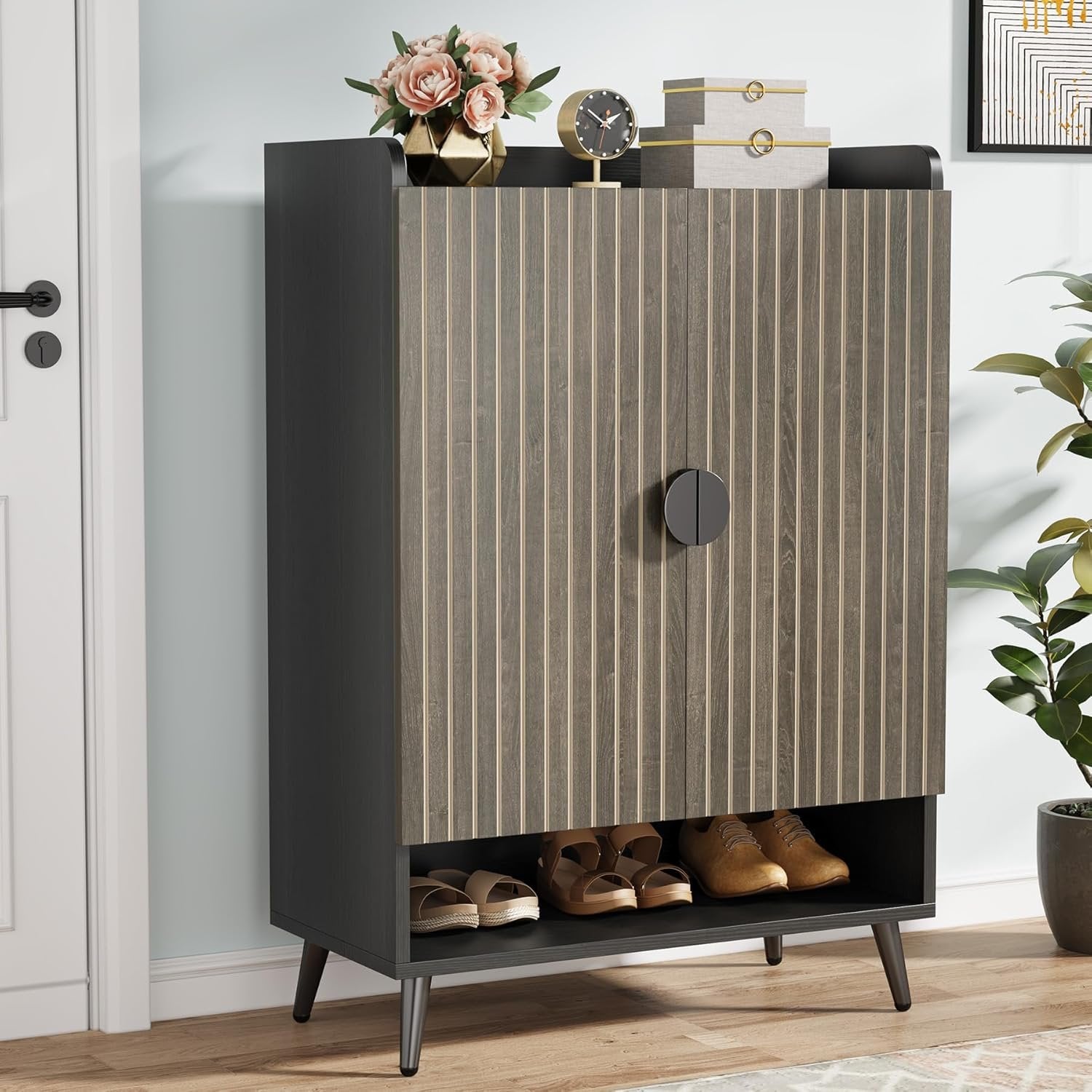 7-Tier Shoe Cabinet, Shoe Storage Organizer with Adjustable Shelves