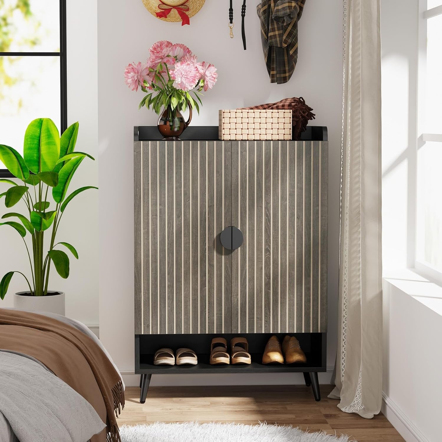 7-Tier Shoe Cabinet, Shoe Storage Organizer with Adjustable Shelves