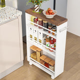 4-Tier Storage Cart, Slim Rolling Narrow Kitchen Cart for Small Place 3