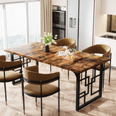 63" Dining Table for 4-6 People, Industrial Dinner Table for Kitchen & Dining Room 3