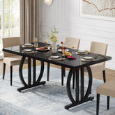 63" Dining Table for 4-6 People, Modern Industrial Rectangular Kitchen Table Dinner Table for Home Kitchen Furniture 3