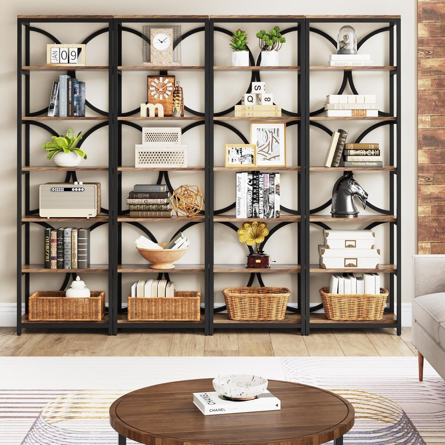 78.74" High 6-Tier Open Shelf for Home Office and Living Room