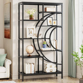 71" Bookcases, Industrial 8-Tiers Bookshelves with Geometric Metal Frame for Home Office 3