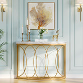 110cm Console Table, Gold Modern Half-Moon Frame for Living Room 3