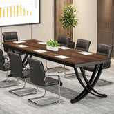 78" Conference Table for 6-8 People, Rectangular Table with Metal Frame 3