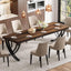 78" Rectangular Dining Table for 6-8, Large Wood Farmhouse Table with Metal Legs