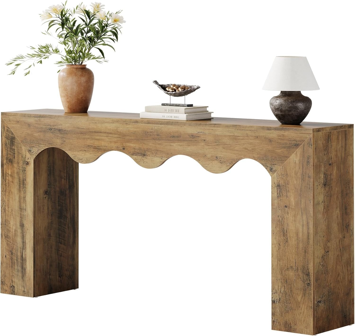 63" The Homestead Haven, Narrow Farmhouse Console Table with Storage Base