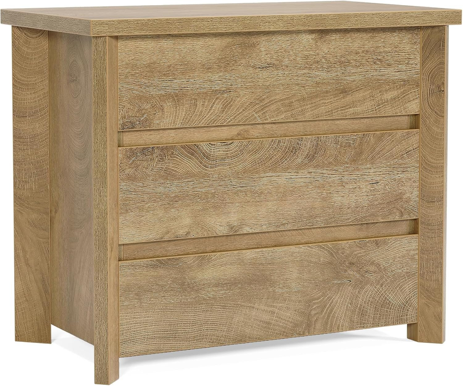 31.5" Wide Nightstand, Farmhouse Bedside Table with 3 Storage Drawers