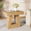 24" End Table, 2 - Tier Narrow Side Table with Trapezoid Base Tribesigns