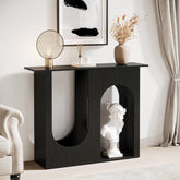 39.4" Console Table, Narrow Sofa Table Behind Couch with Arched Design Tribesigns 3