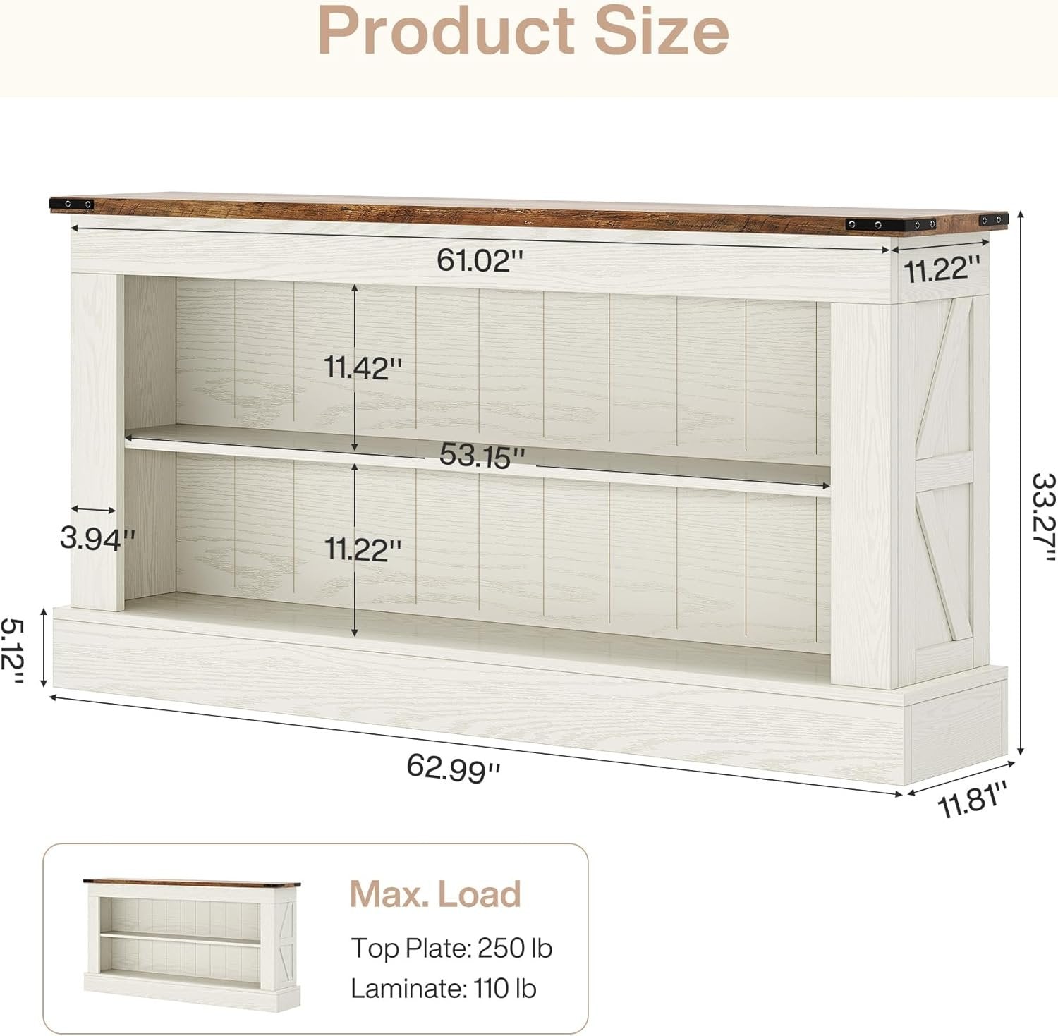 63" Tv Stand, Modern Entertainment Center Media Console For 75" Tv