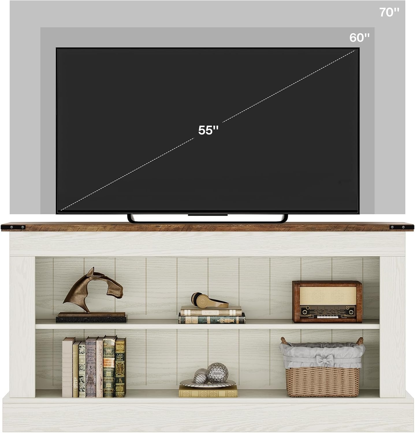 63" Tv Stand, Modern Entertainment Center Media Console For 75" Tv