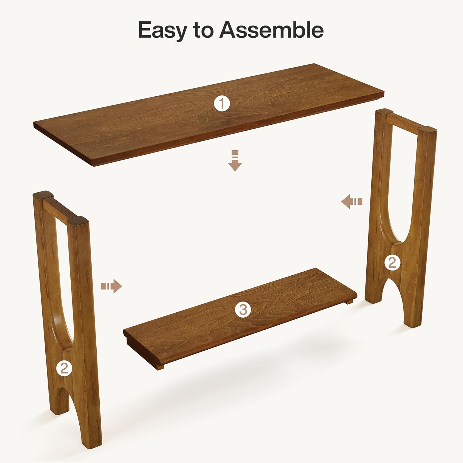 41.3" Console Table, Modern 2 - Tier Sofa Table Entryway Table with Storage Shelf Tribesigns