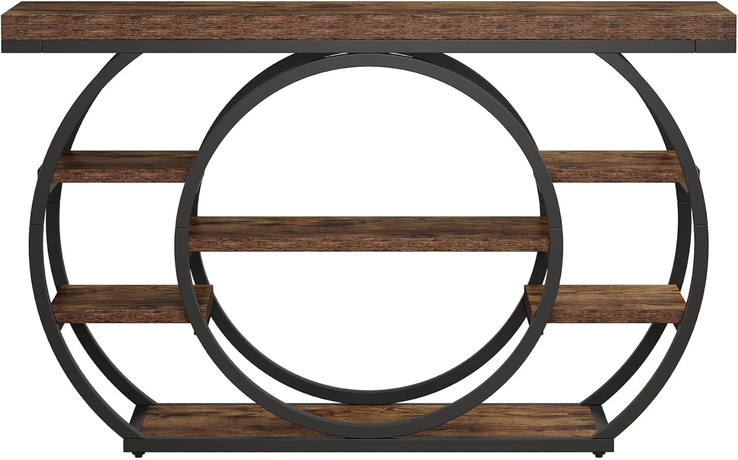 Tribesigns 47" Console Table, 5-Tier Industrial Entryway Table with Metal Frame