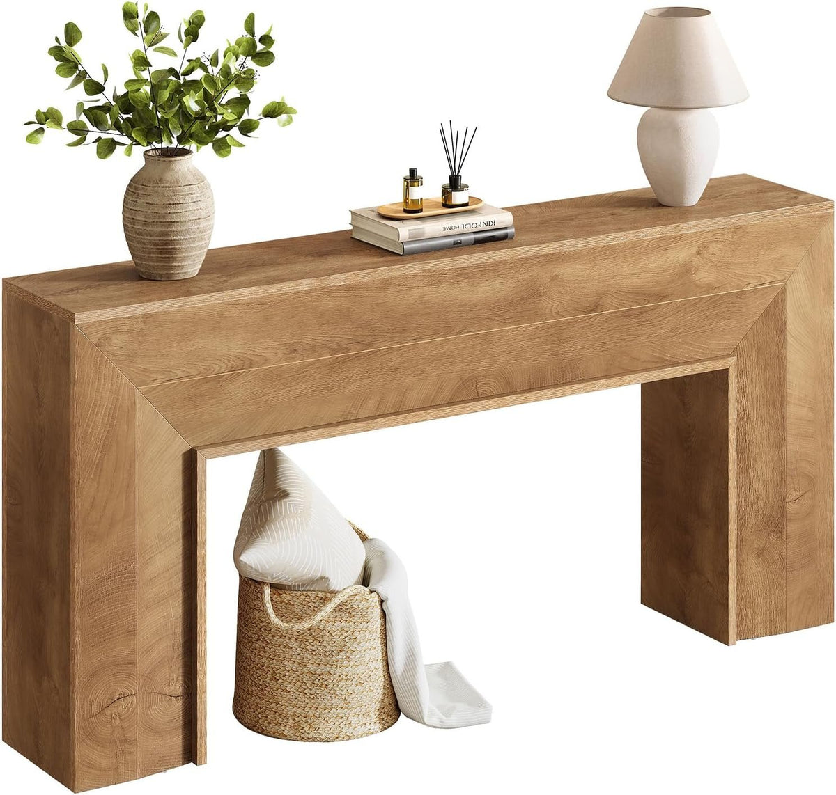 160cm Console Table, Narrow Rustic Entryway Hallway Table
