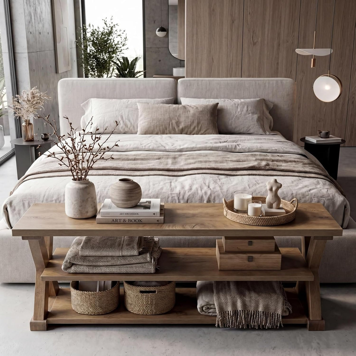 160cm Shoe Bench, 3-Tier Entryway Storage Bench with Seat for Hallway